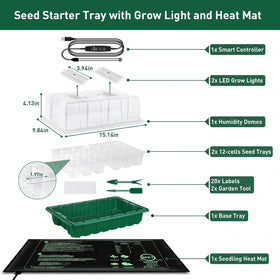 Verdenu seed starter tray heated mat delivering stable warmth for healthier seedlings.