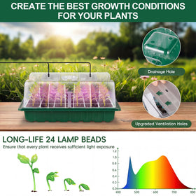 Verdenu seed starter kit includes humidity dome for controlled moisture during propagation.