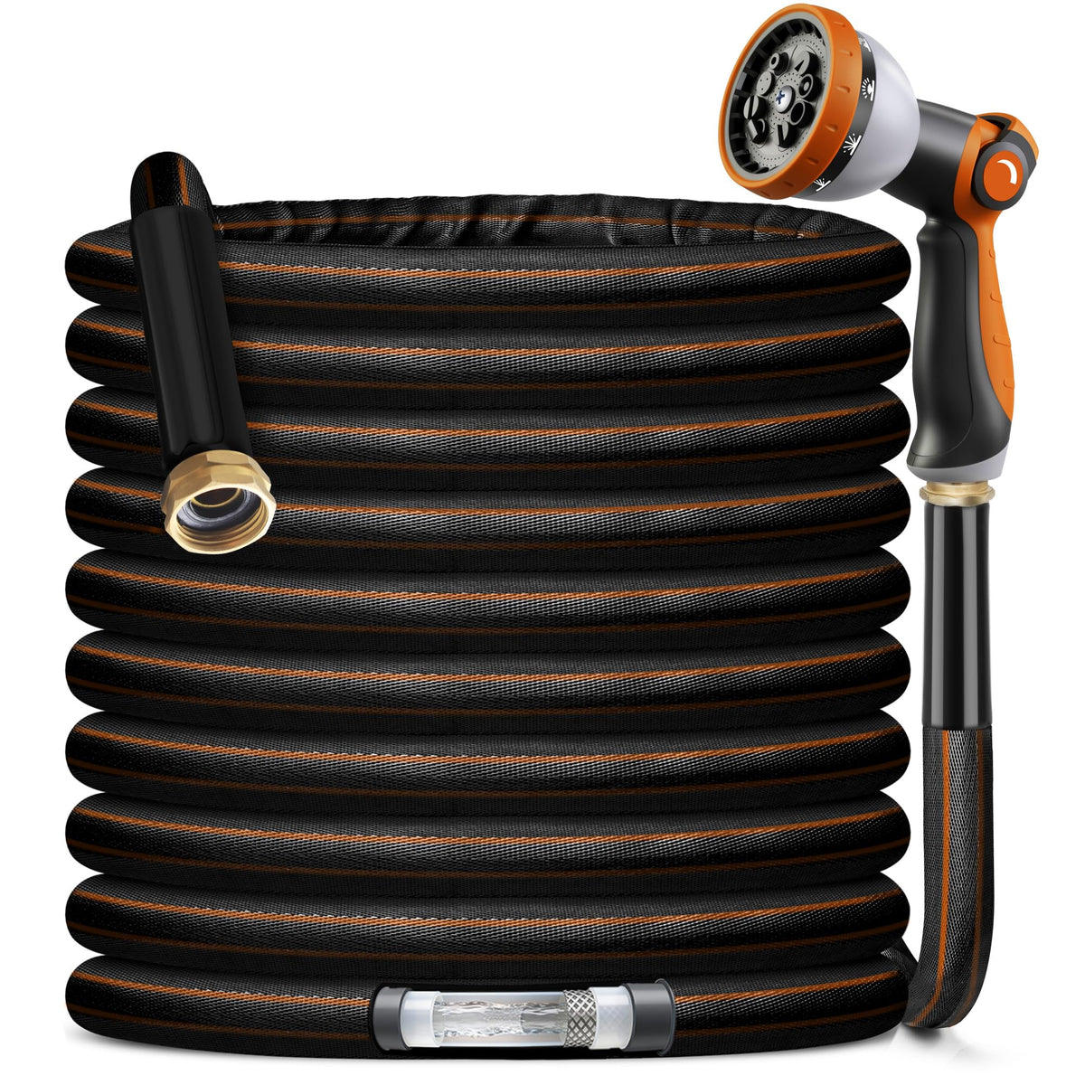 VERDOW garden hose 100ft length for effortless watering and tidy storage.