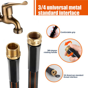VERDOW kink-free flexible hose ensures smooth water flow during gardening tasks.