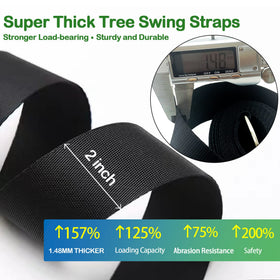 Veriluck swing straps D-ring link highlights reinforced stitching for durability