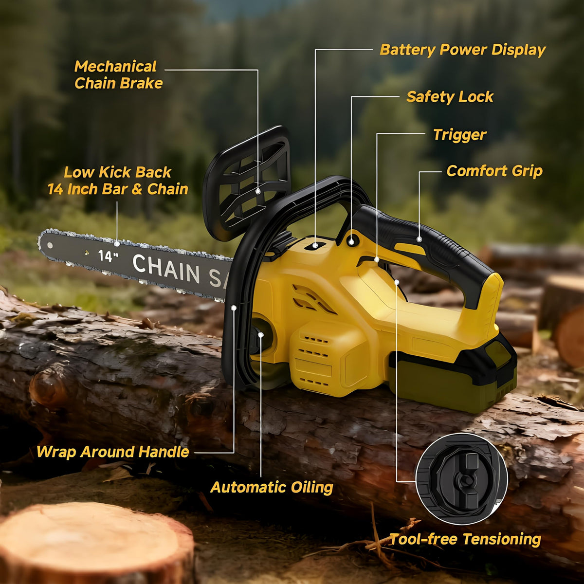 VeriLuxe ergonomic cordless handle design supports comfortable long use.