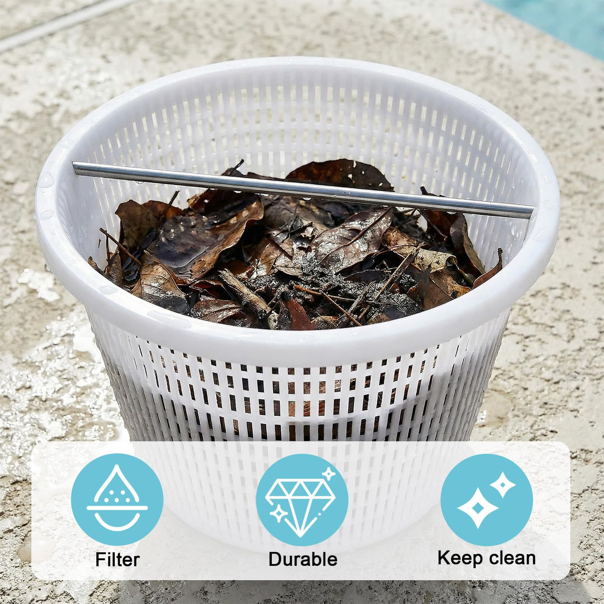 Verplexter easy drop-in installation saves time during pool maintenance
