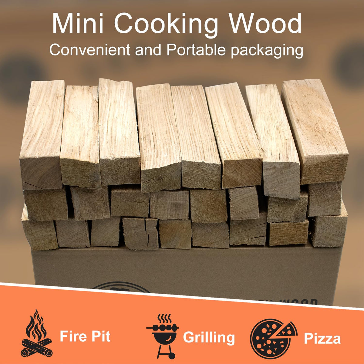 VERSAWOOD 15-lb log on a prep surface for cooking