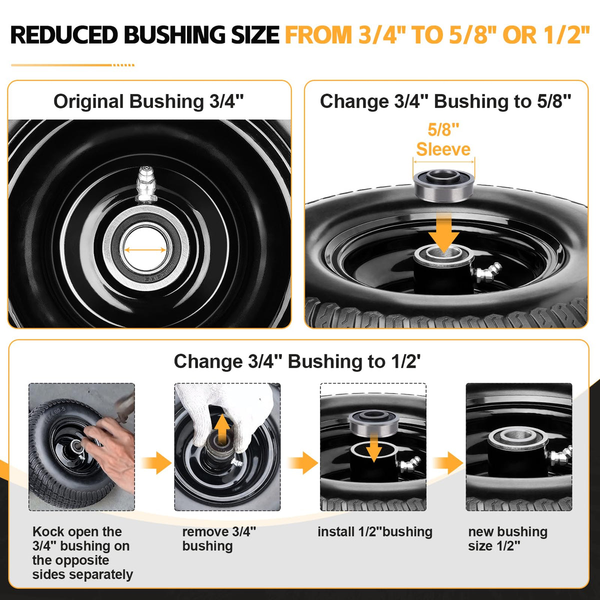 Vershin adapter-bearing-kit enables flexible fitment.
