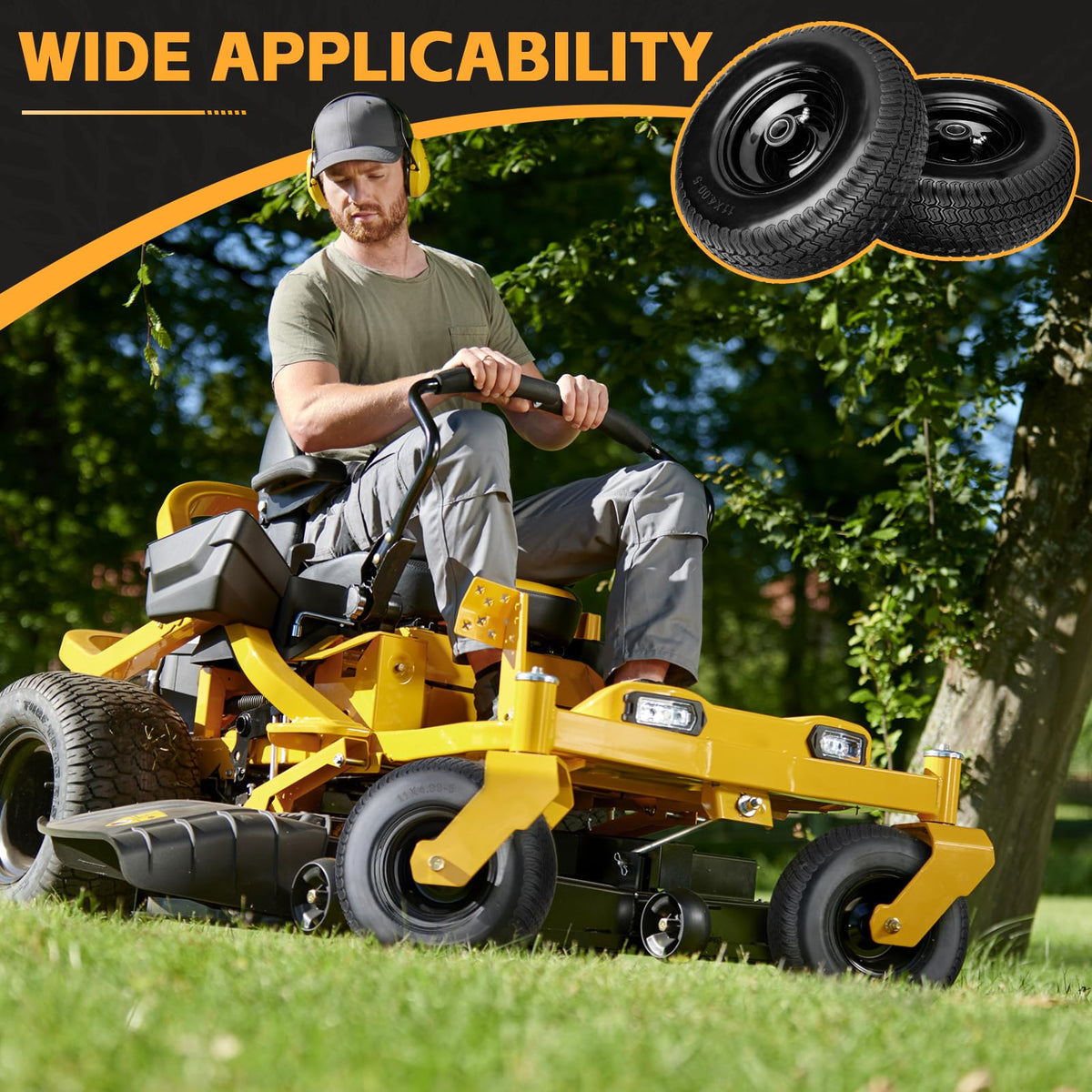 Vershin durable front tire offers reliable traction.