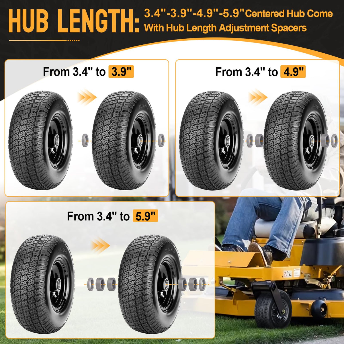 Vershin puncture-proof 11x4-5 tire reduces maintenance needs.