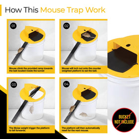 Vertaze five-gallon bucket-lid trap suitable for home use and pest control
