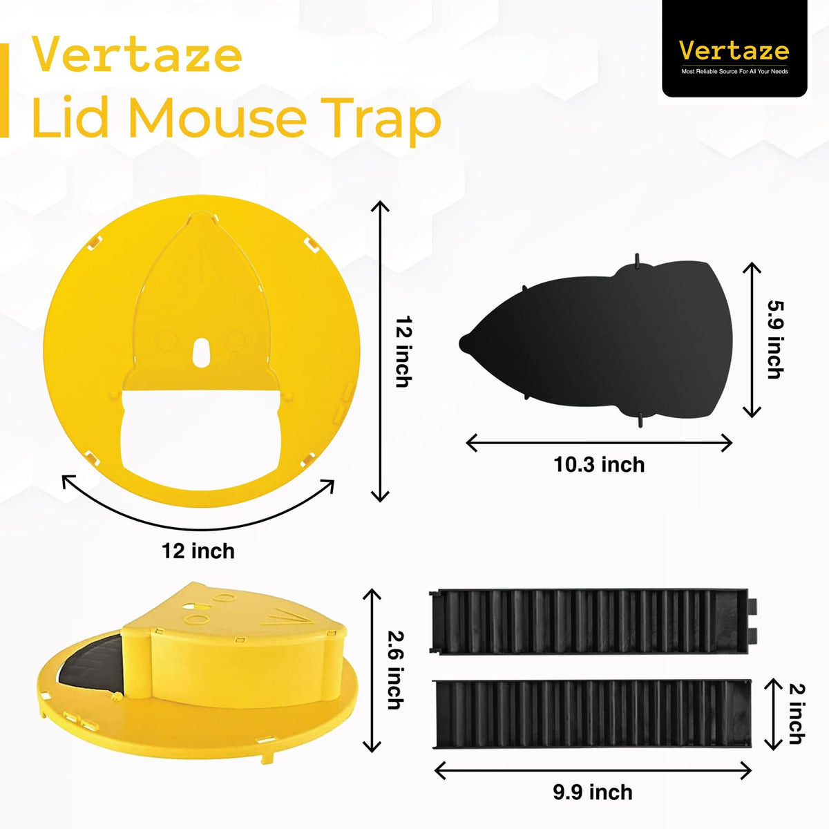 Vertaze reusable ABS material mouse trap for durable, long-term use