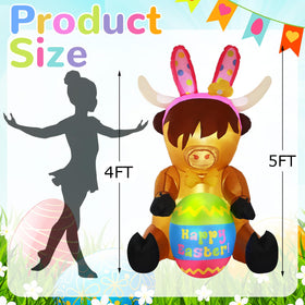 Vertintong Easter Bunny ears hat inflatable adds playful charm to celebrations