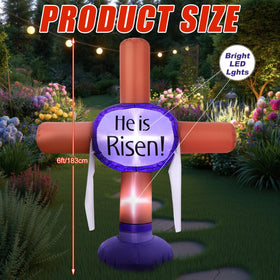 Vertintong Easter cross purple and brown for festive ambiance.