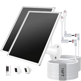 VERVERAY 2-pack solar panel on Ring camera for outdoor charging.
