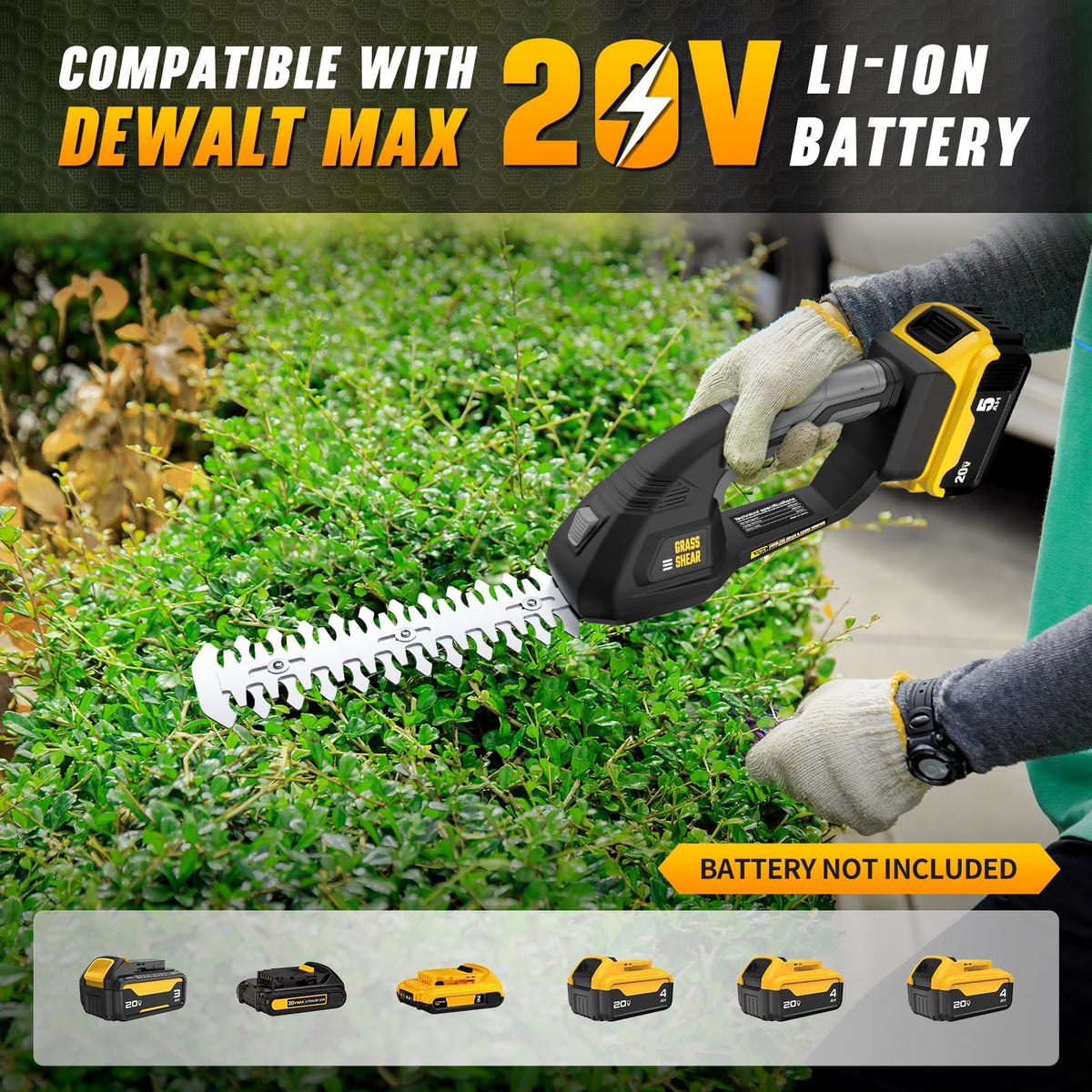 VERVEWAVE 2-in-1 grass shear blade enabling quick switch for lawn edging.