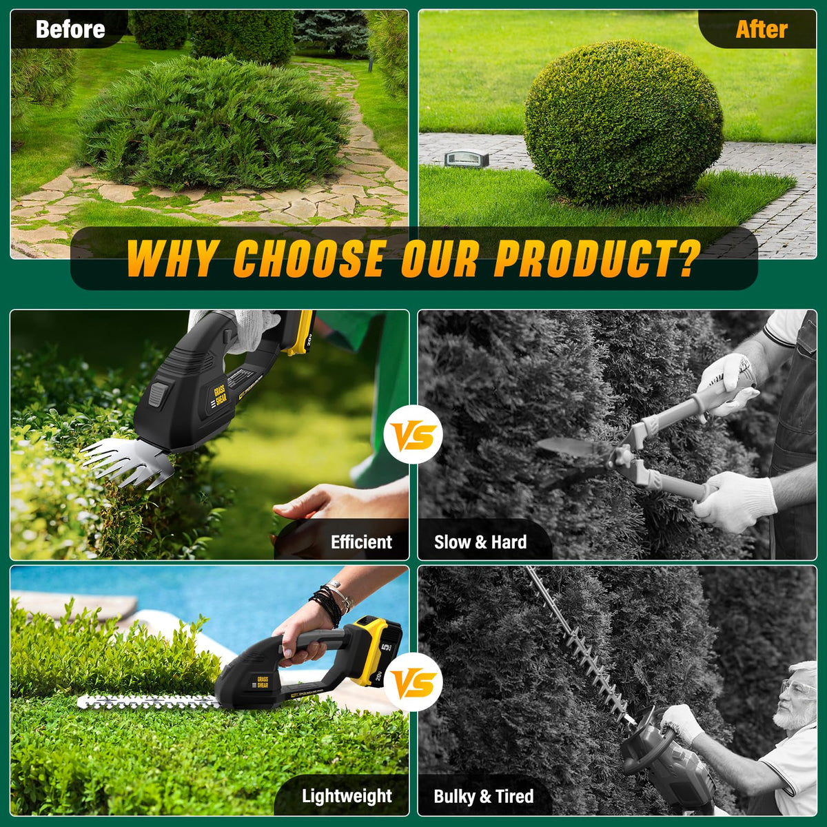 VERVEWAVE ergonomic non-slip handle provides secure grip during extended sessions.