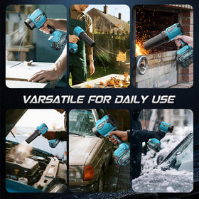 VerveWave Leaf Blower extended nozzle concentrates airflow for stubborn debris.