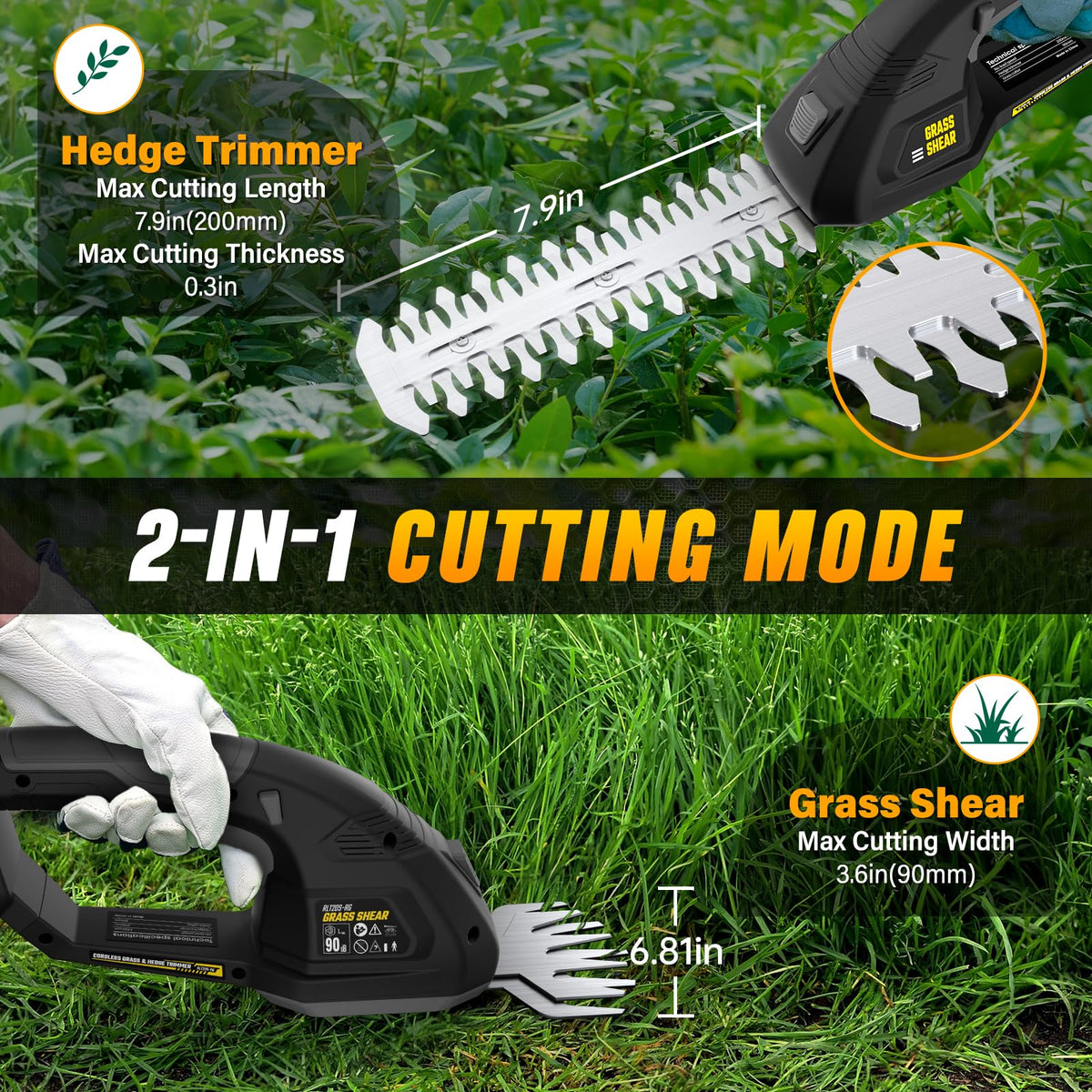 VERVEWAVE copper-motor upgrade delivering steady power for trimming tasks.