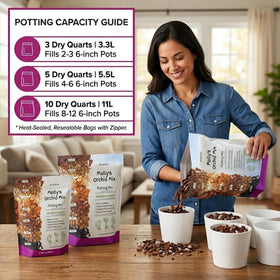VeryPlants Molly's Orchid Potting Mix in-use repotting scene