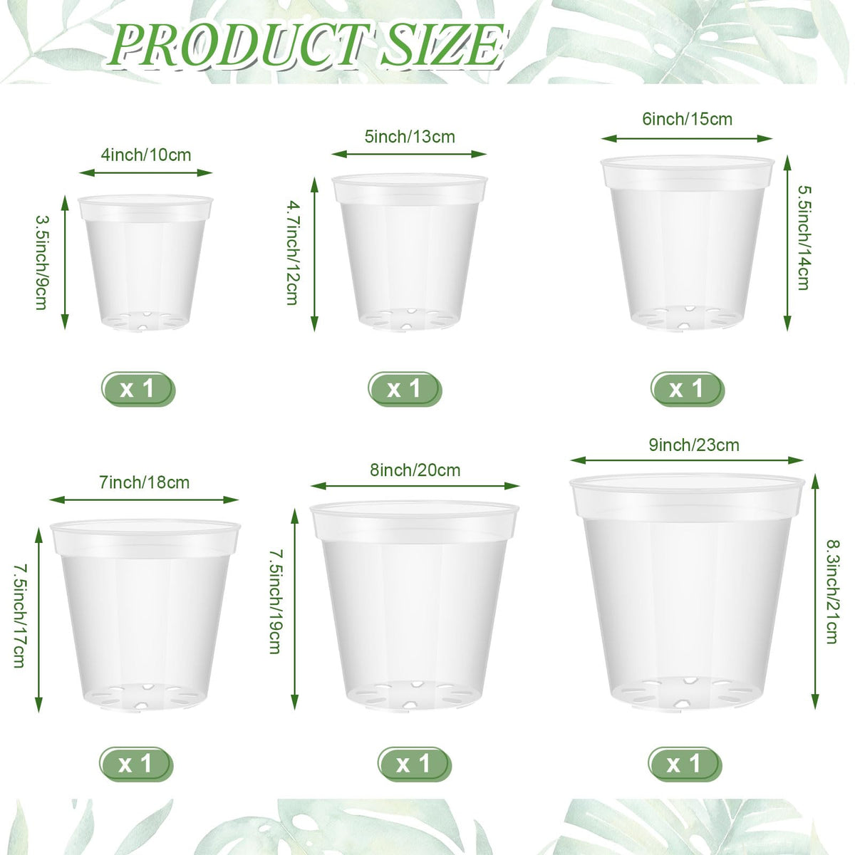 Vesici clear pot 5-inch showing root visibility for careful monitoring.