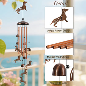 VESTCDF Bigfoot wind chime aluminum tubes show four tubes and crisp tone