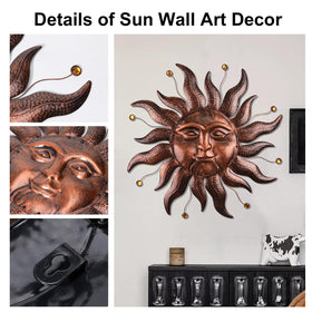 VESTCDF large 26-inch sun decor creates a strong living room focal point