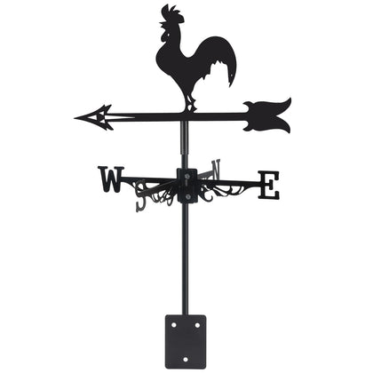 VESTCDF Rooster Weather Vane mounted on roof showing wind direction clearly.