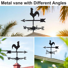 VESTCDF Rooster Weather Vane adds playful rural charm to garden.