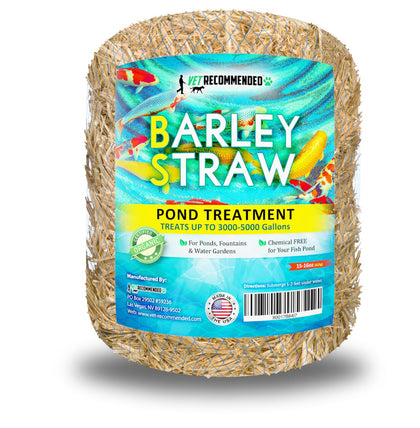 Vet Recommended barley straw bale cleans pond water naturally for koi ponds.
