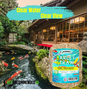 Vet Recommended barley straw treats large ponds up to 5000 gallons.