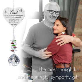 Vetbuosa dad memorial suncatcher hanging shines softly, soothing memory.