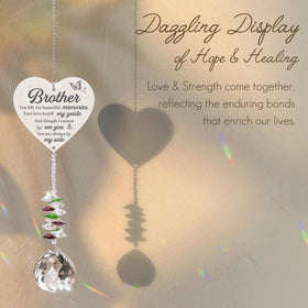 Vetbuosa memorial gifts for loss of brother crystal suncatcher honors memory.