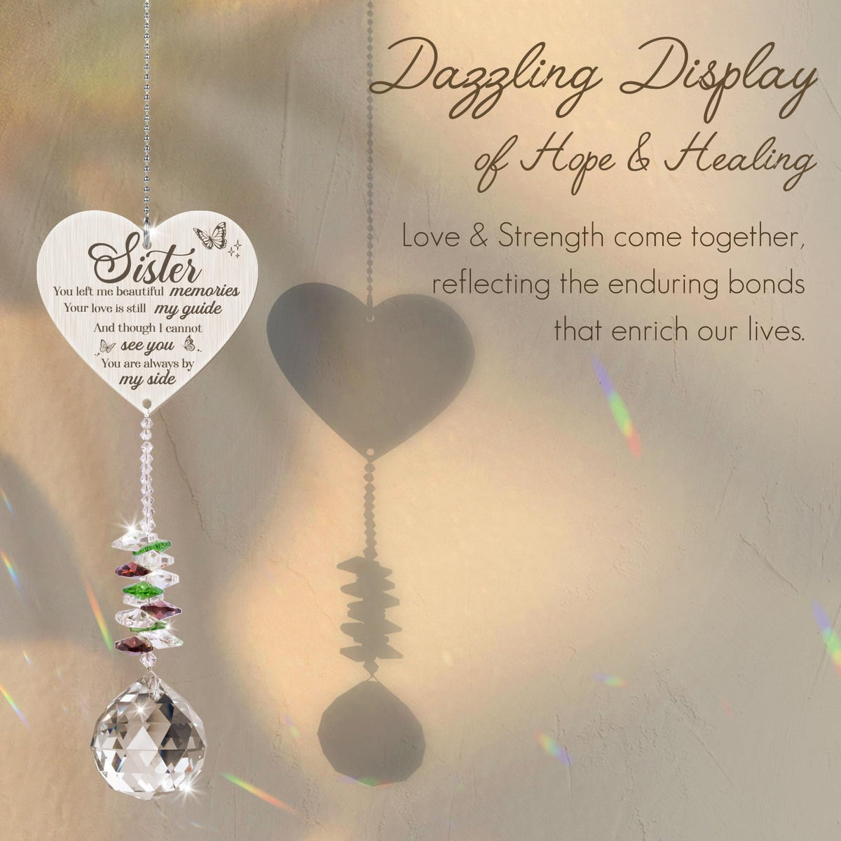 Vetbuosa sister loss quote ornament offers comforting words for remembrance