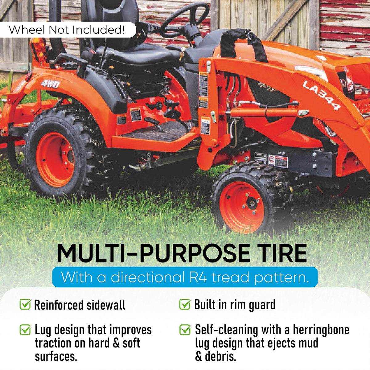 Excellent grip on sand, soft soil, and hard surfaces