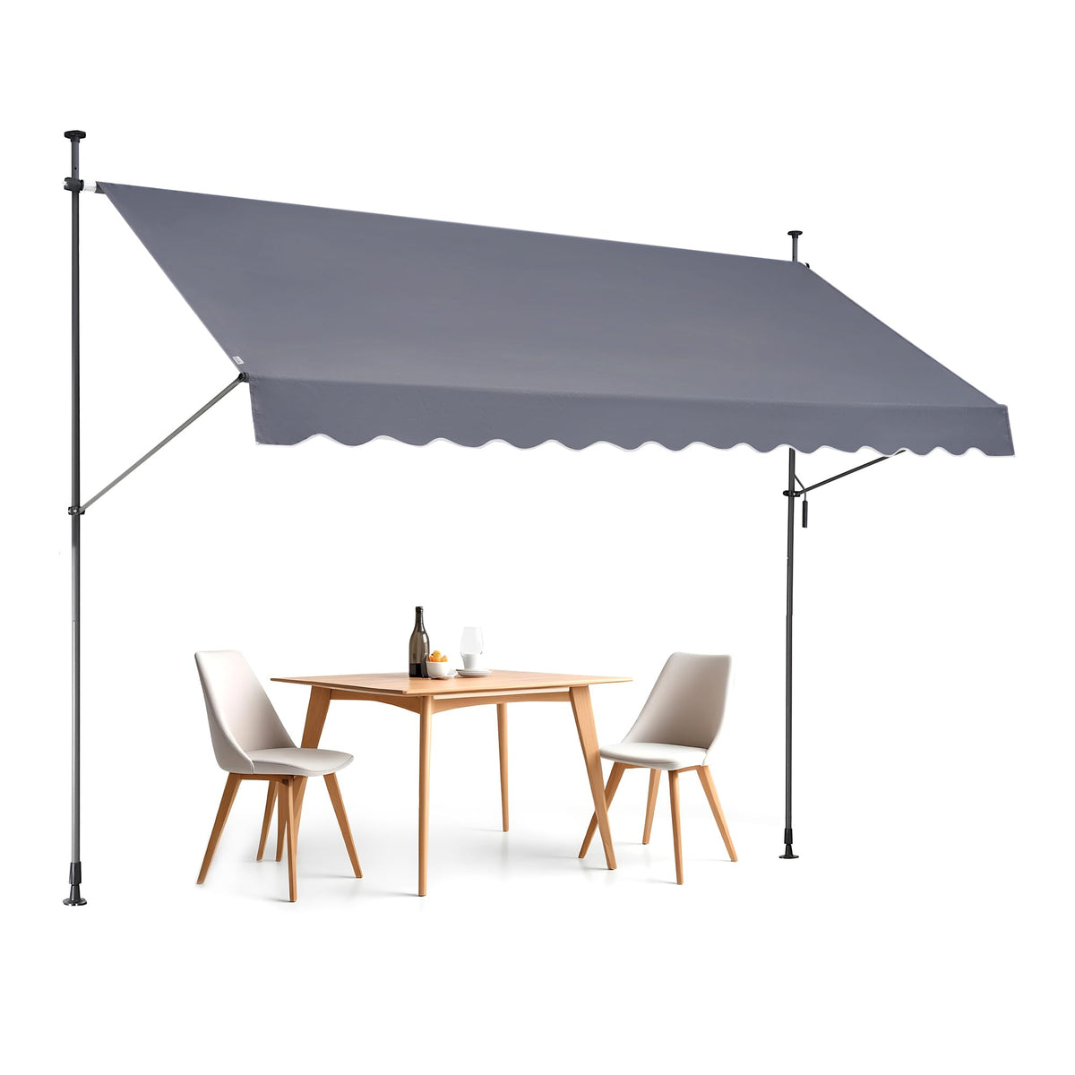 VEVOR 138x47 patio awning extended shade for outdoor seating