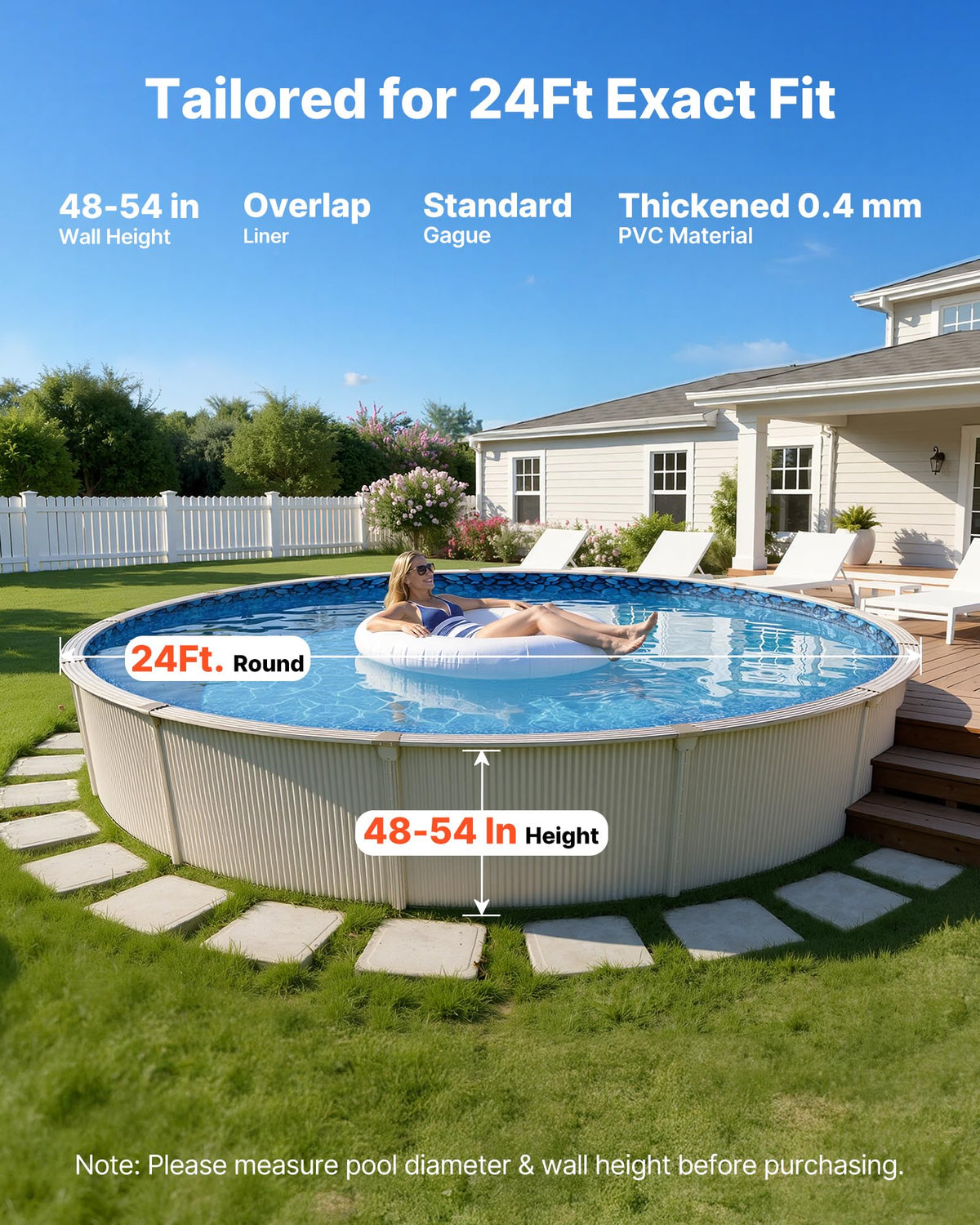 VEVOR 16mil thickened vinyl close-up emphasizing durability for seasons.
