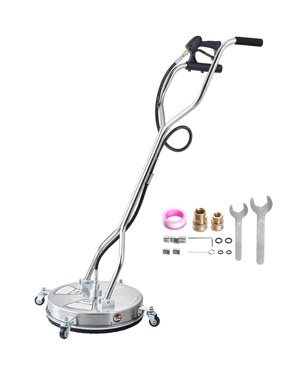 VEVOR 18-inch surface cleaner assembly enables fast, efficient cleaning for large outdoor surfaces.