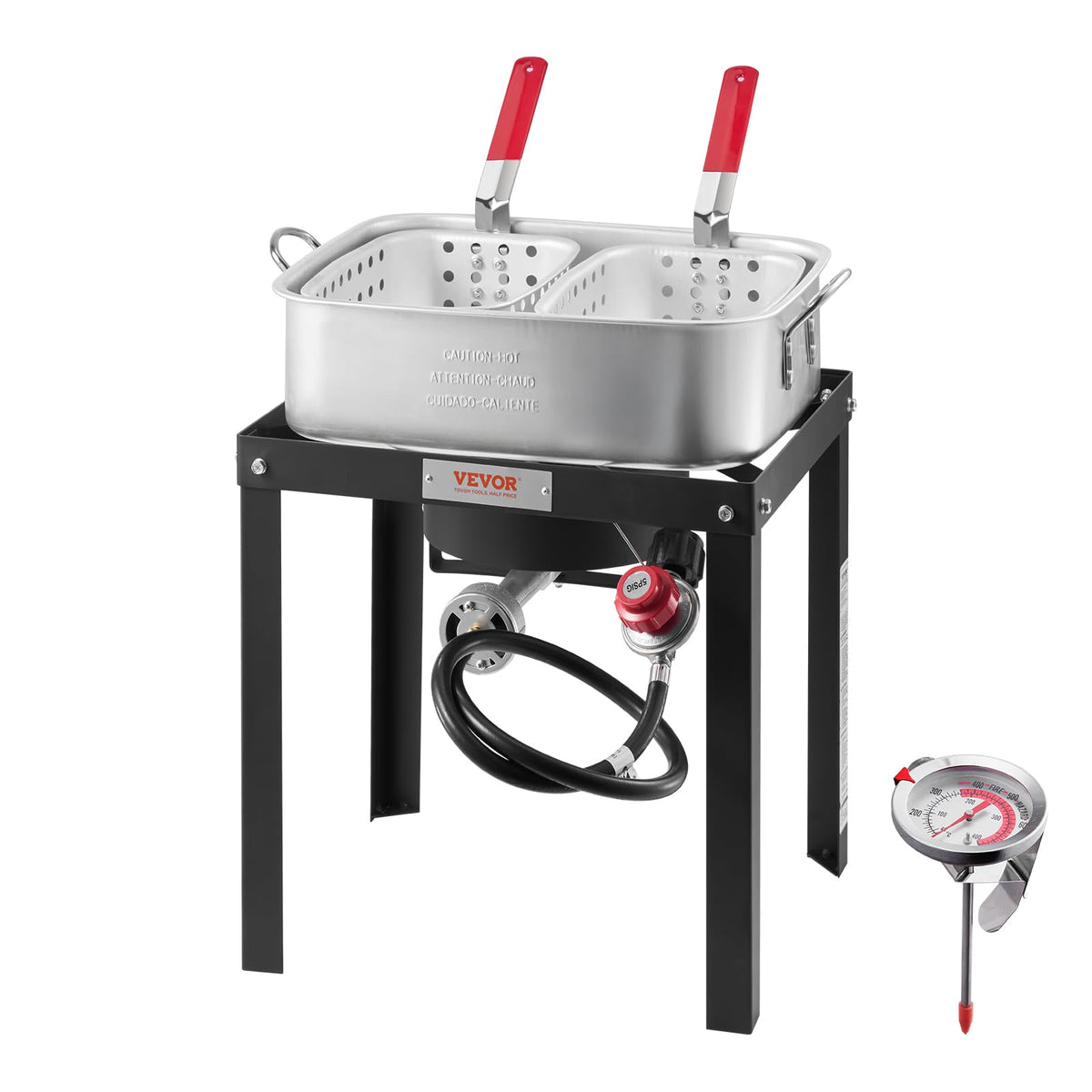 VEVOR 18 Qt fish fryer with double baskets for outdoor gatherings.