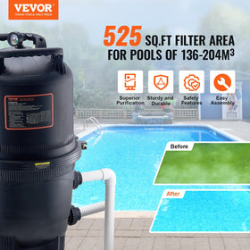 VEVOR 2026 Pro filter core close-up showcases 50-micron efficiency for clean water.