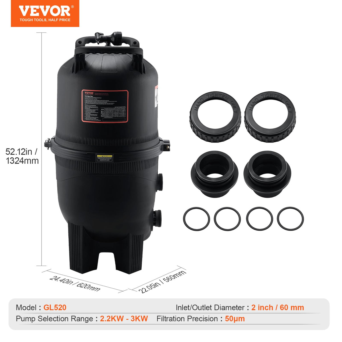 VEVOR 2026 Pro installation setup near the pool shows easy hookup.