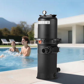 VEVOR 2026 Pro Pool Filter System outdoor setup ready for poolside environments.