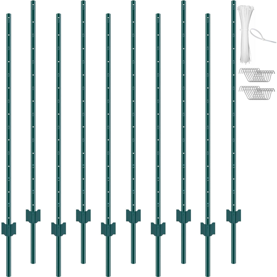 VEVOR 5ft fence post with 10-pack — sturdy garden border solution.