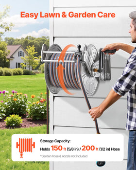 VEVOR lead hose with brass fittings extends reach for quick connections.