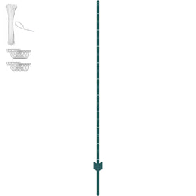 VEVOR green fence post system suitable for roadways and green belts.