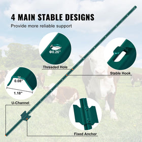 VEVOR ground installation image showing drive-in posts for quick setup.