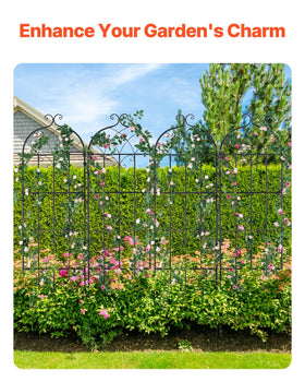 VEVOR 71x20 in rustproof trellis showcases clematis-display for decorative climbers.