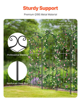 VEVOR 71x20 in rustproof trellis provides cucumber-support for productive vines.
