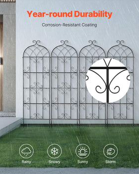VEVOR 71x20 in rustproof trellis supports ivy-climbing vines with ease.