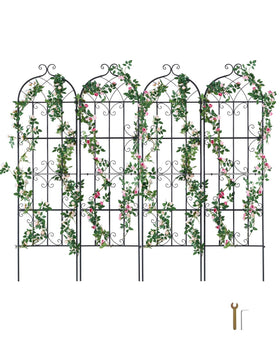 VEVOR 71x20 in rustproof trellis with rose-support for sturdy blooms.