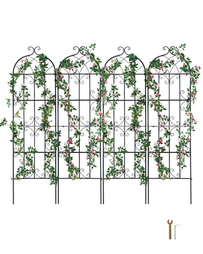 VEVOR 71x20 in rustproof trellis with rose-support for sturdy blooms.