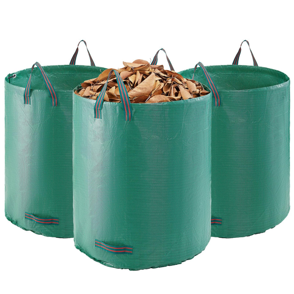 VEVOR 72-gallon yard waste bag folded for compact storage.