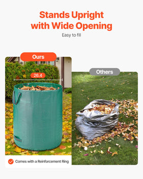VEVOR stand-up bag shows top and bottom handles for dumping.